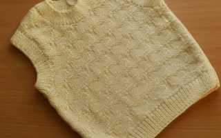 Как связать спицами безрукавку для новорожденного – 4 варианта