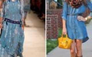 Новинки модных джинсовых платьев и сарафанов 2021-2022