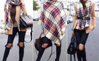 4 простых способа красиво завязать шарф-плед