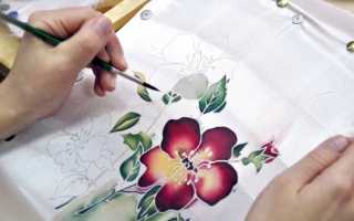Техника росписи акриловыми красками по ткани